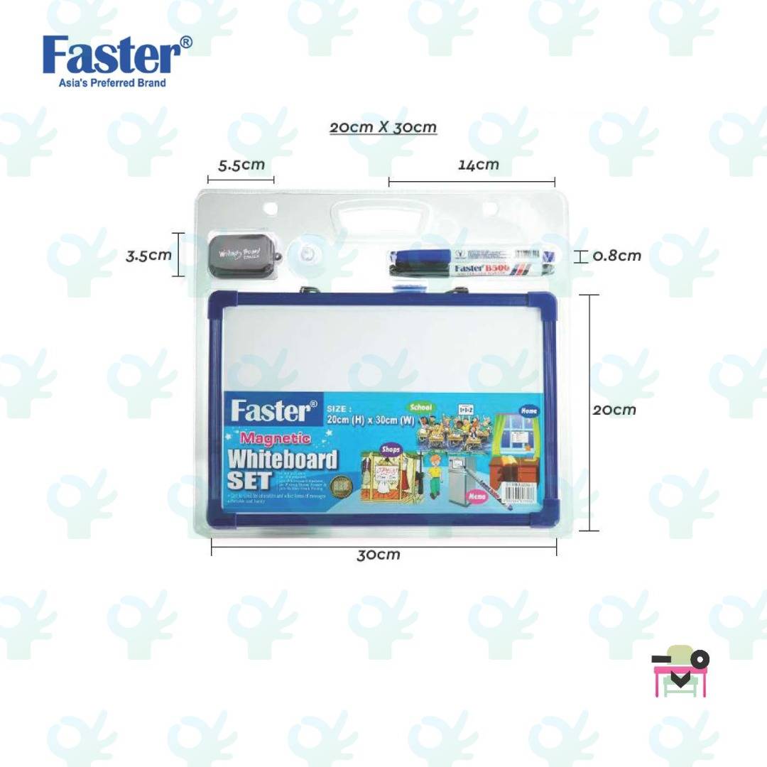FASTER WHITEBOARD SET 20CM X 30CM / 30CM X 40CM (STMB)